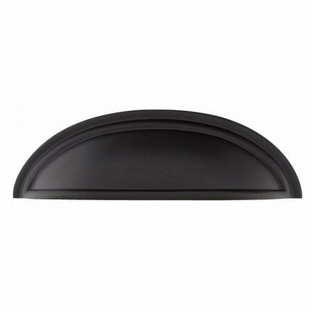 PATIOPLUS 3 in. Center to Center Cup Cabinet Pull, Flat Black PA2006802